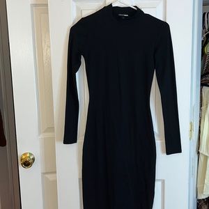 FashionNova Black MIDI Dress